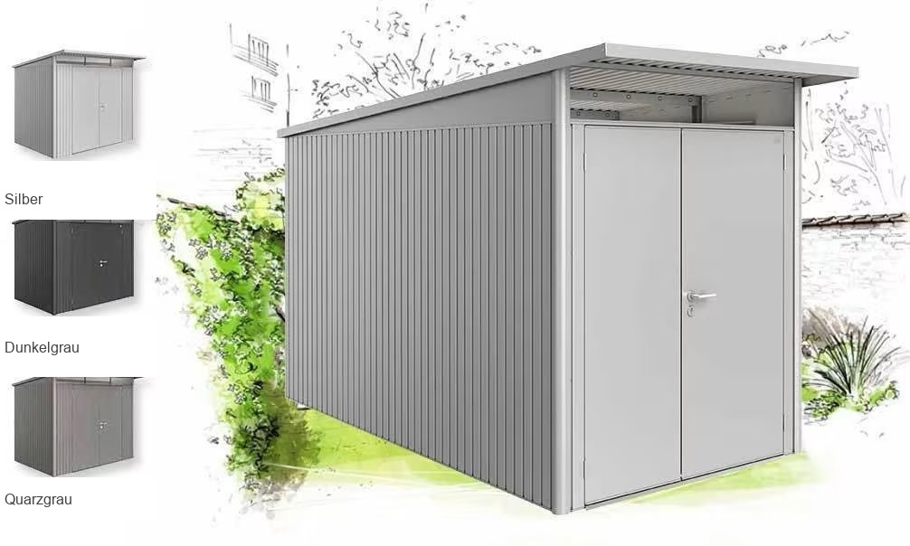 Metall-Gartenhaus Avantgarde A4 – 180x380cm Außenbereich