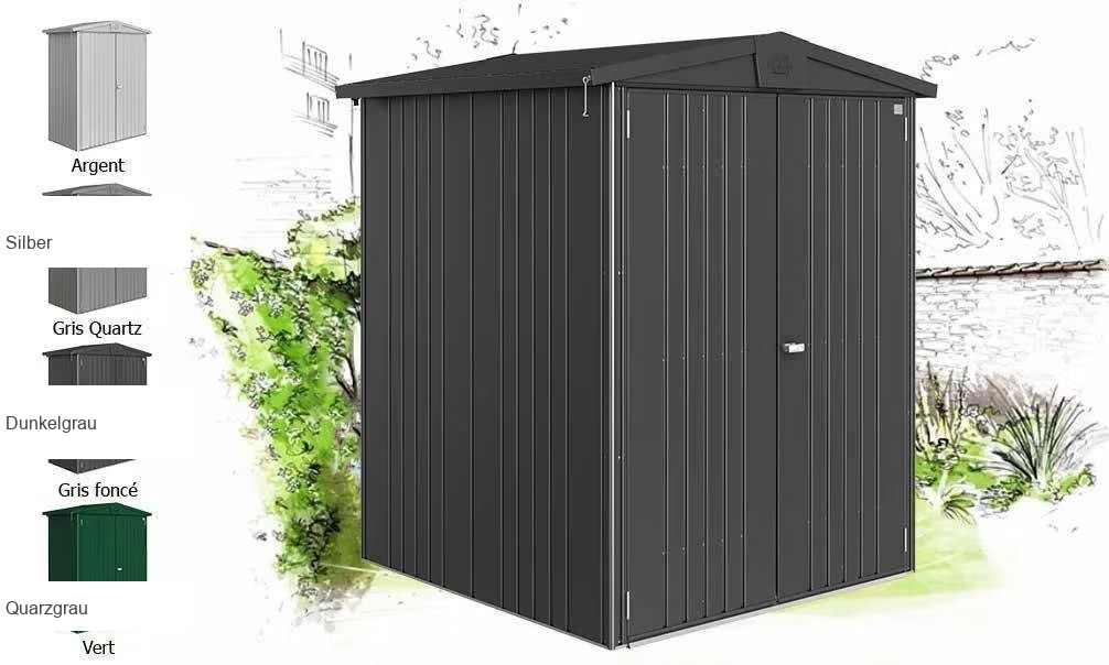 Metall-Gartenhaus Europa T2 172x156cm Außenbereich Biohort