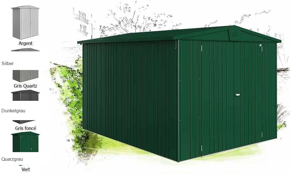 Metall-Gartenhaus Europa T6 244x300cm Außenbereich Biohort
