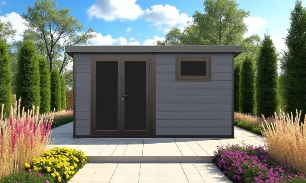 Verbundwerkstoff-Gartenhaus Strasbourg, Pultdach, 4x3m, 12m² – Bild 5