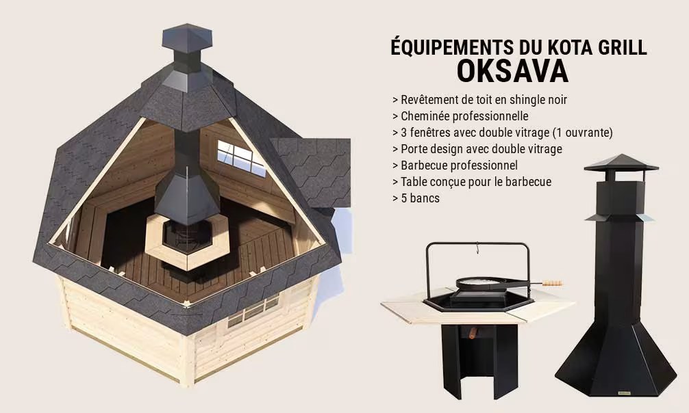 KOTA GRILL OKSAVA Bohlen 44mm – 9m² – Bild 2