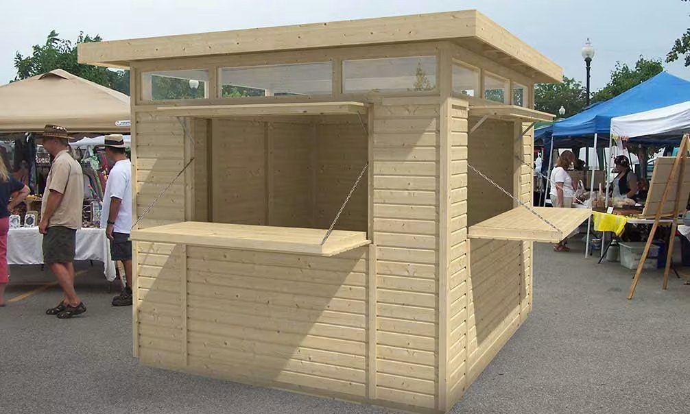 Gewerblicher Kiosk Oslo in Fichte-Holzplatten 19mm – Bild 2
