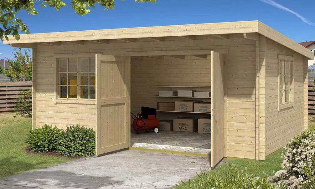 Werkstattgarage Leucate A Bohlen 44mm – 22,15m² Innenraum – Bild 2