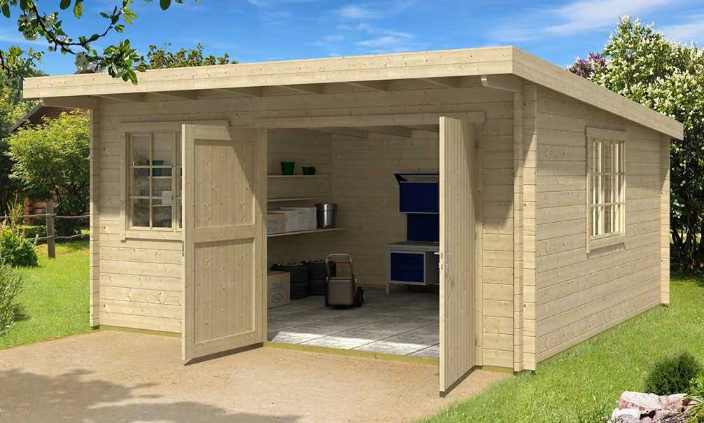 Werkstattgarage Leucate B Bohlen 44mm – 22,96m² Innenraum – Bild 2