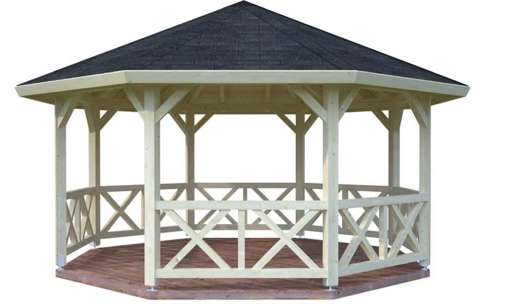 Gartenpavillon Aveyron Tonnelle 10m², Pfosten 12x12cm – Bild 3