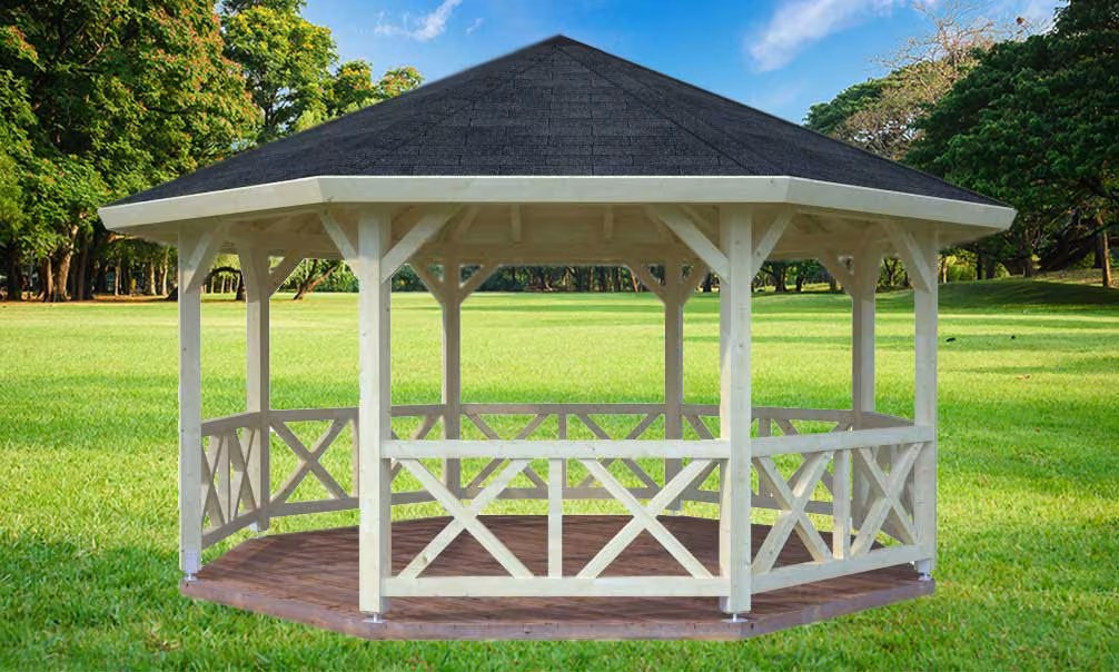 Gartenpavillon Aveyron Tonnelle 10m², Pfosten 12x12cm