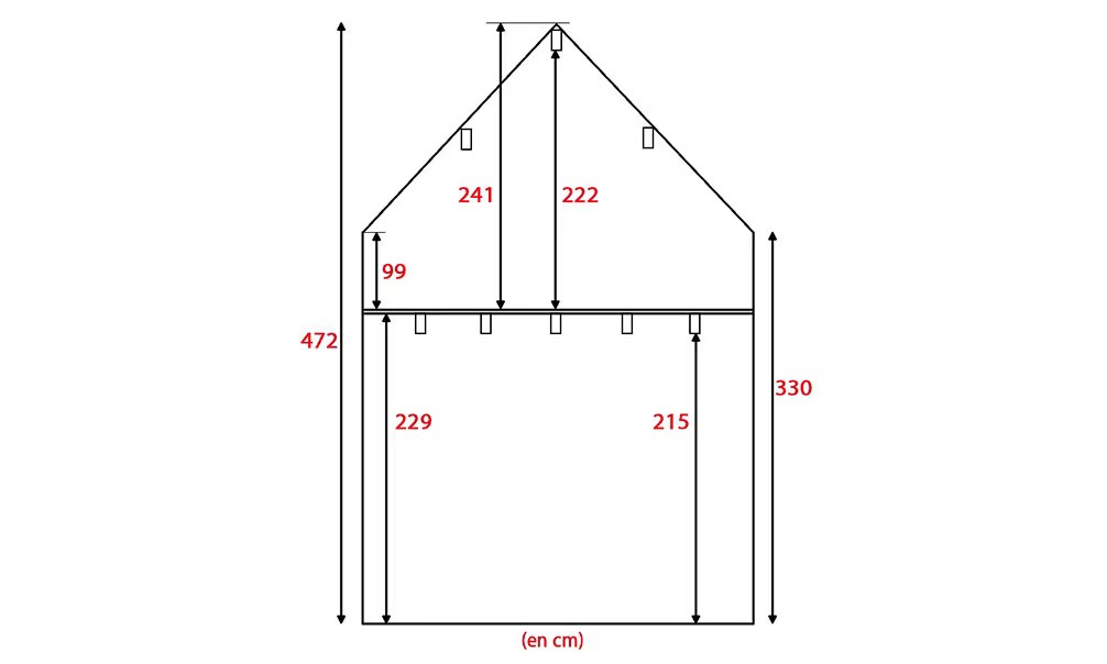 Gartenhaus Mezzanine Narbonne 25 – Bohlen 70mm Brettschichtholz – 25 + 25m² Innenraum – Satteldach – Bild 10