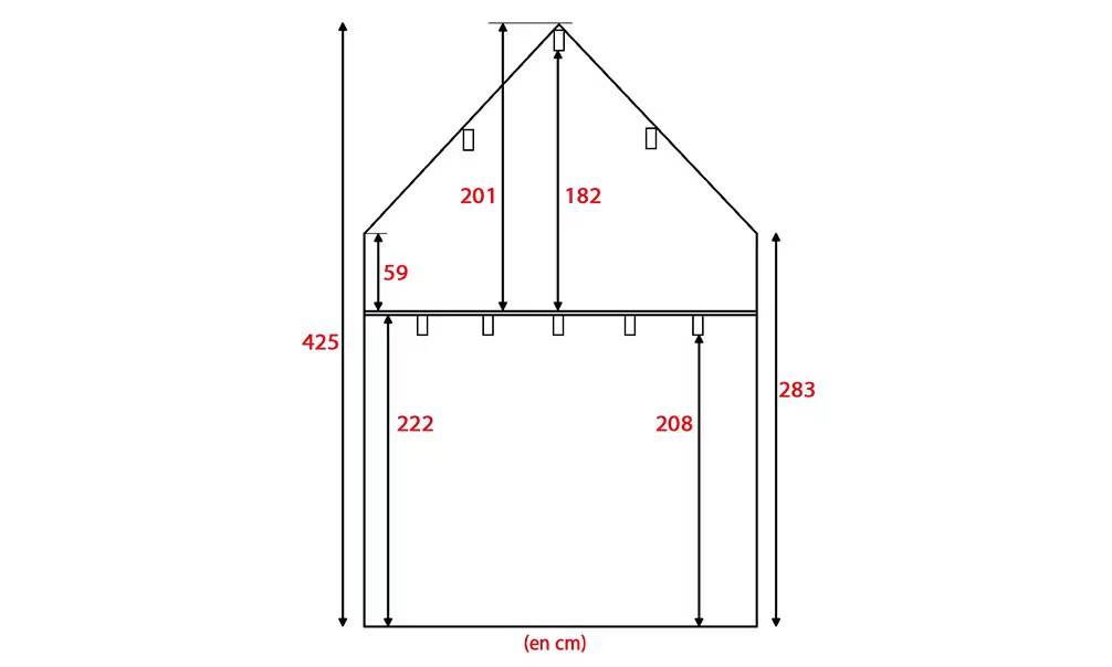 Gartenhaus Mezzanine ANVERS 25 | Bohlen 70mm | 25 + 25m² Innenraum – Bild 4