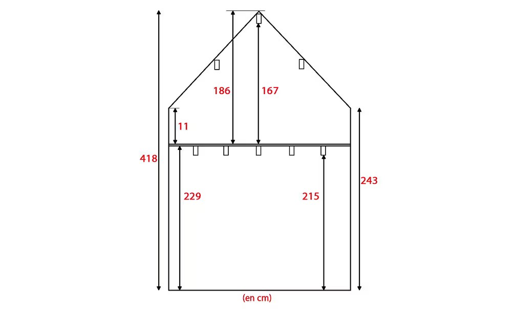 Freizeitgartenhaus Volta Bohlen Brettschichtholz 70mm – 31 + 10m² Innenraum – Bild 2