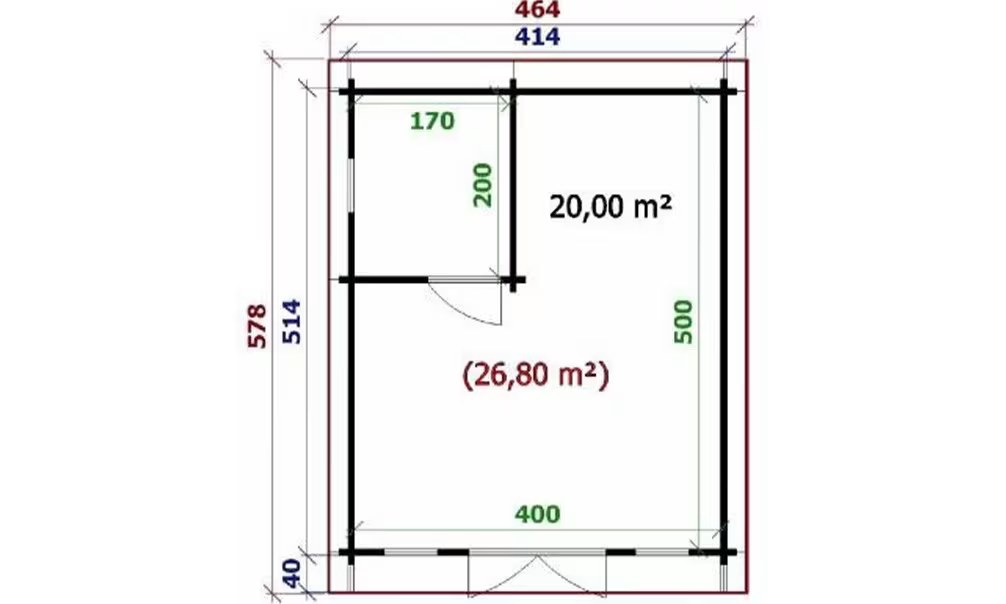 Gartenhaus Auxerre 70mm Leimbohlen – 19,7m² Innenraum – Bild 2