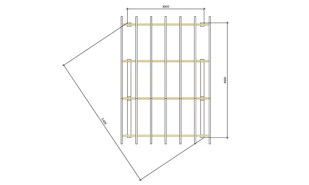 Carport 1 Fahrzeug Vincennes 14 – asymmetrisches Satteldach – 17,5m² nicht überdacht – Bild 4