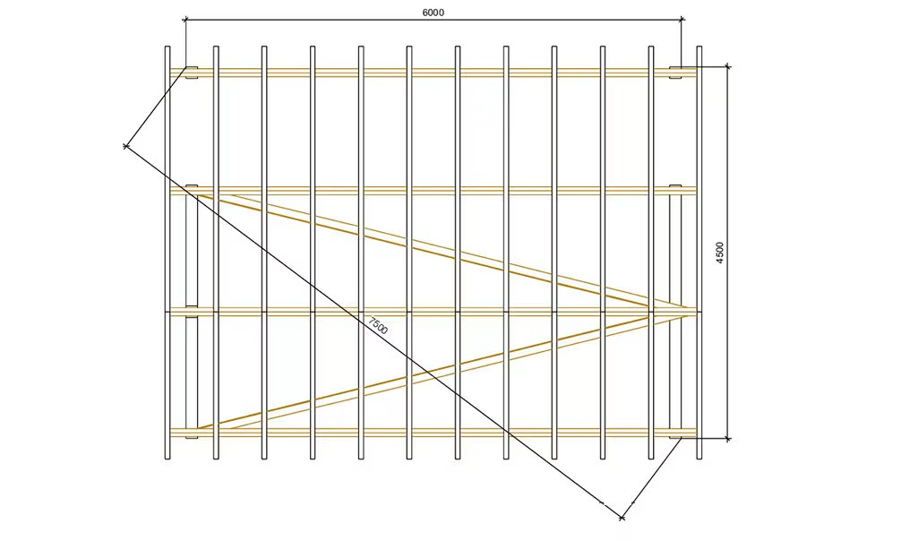 Doppelcarport Vincennes 27 – asymmetrisches Satteldach – 32.5 m² nicht überdacht – Bild 4