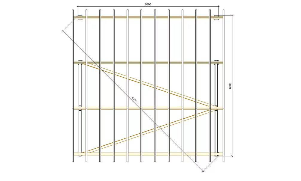 Doppelcarport Vincennes 36 – asymmetrisches Satteldach – 42.25 m² nicht überdacht – Bild 3
