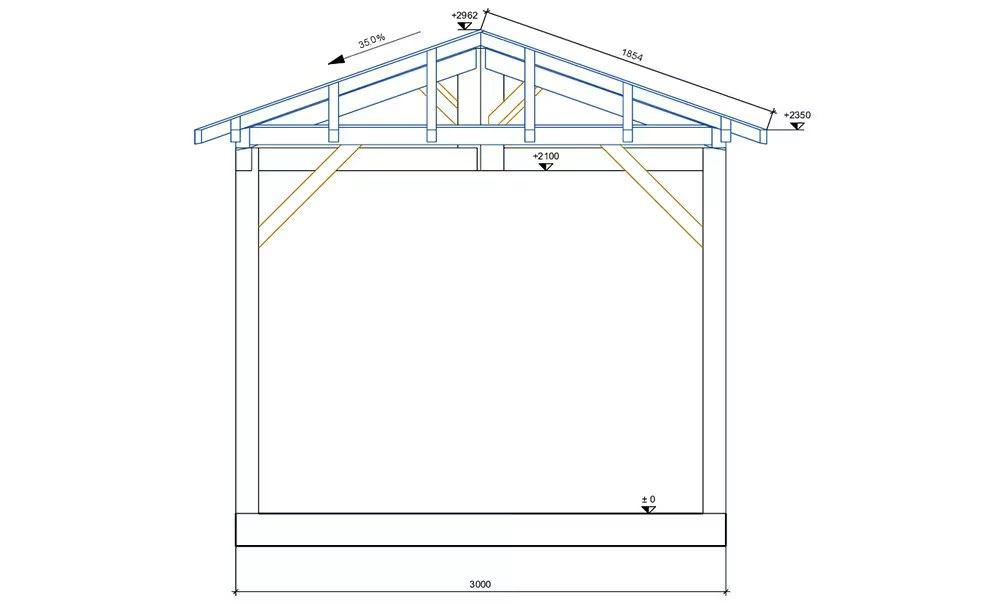 Pergola Le Mans 9 – 12,25 m² nicht überdacht – Bild 3