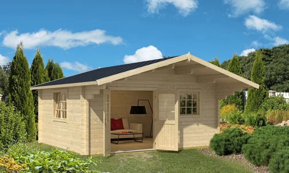 Gartenhaus Zanzibar 3 70mm Brettschichtholz – 26,4m² Innenraum