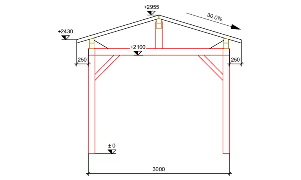 Carport 1 Fahrzeug Thionville 18 – 22.75 m² nicht überdacht – Bild 5