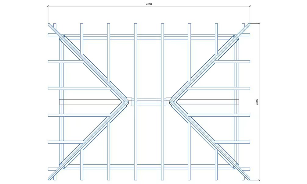 Pergola Le Mans 12 – 15,75 m² nicht überdacht – Bild 3
