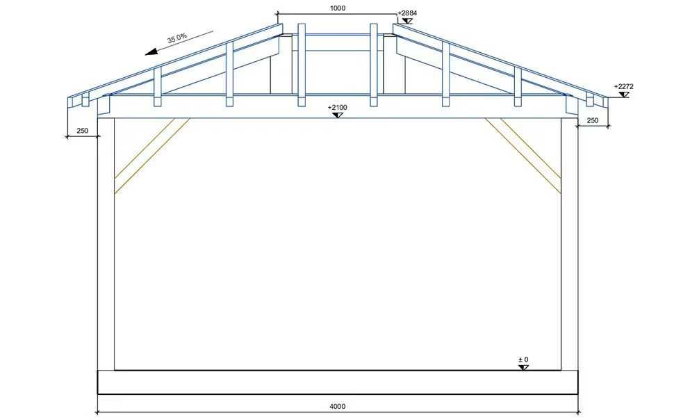 Pergola Le Mans 12 – 15,75 m² nicht überdacht – Bild 4