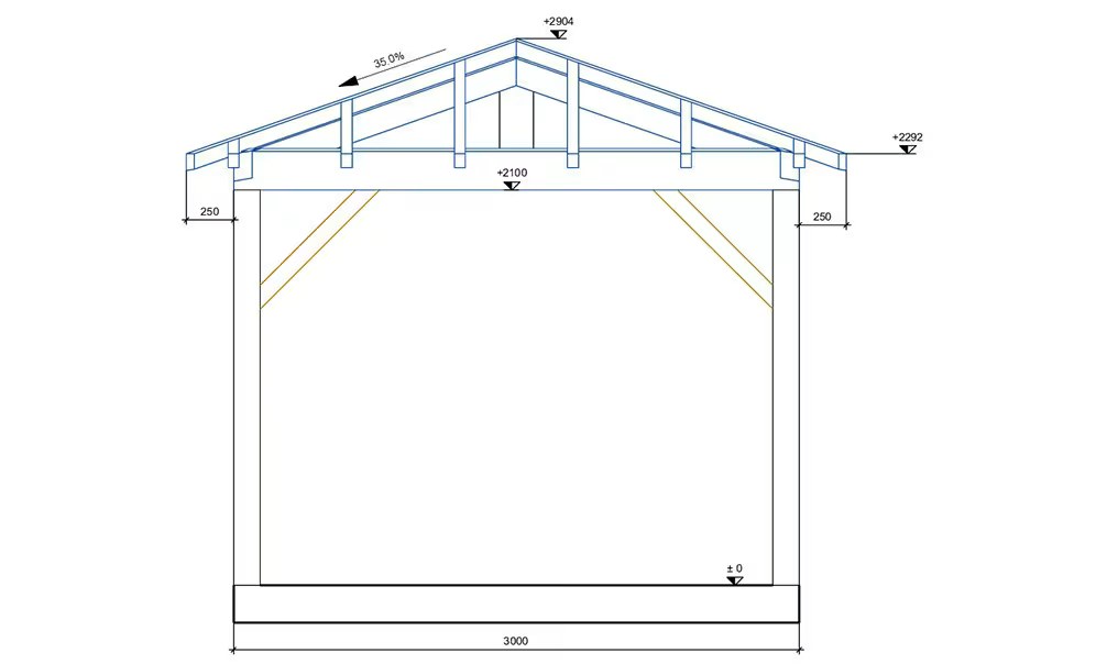 Pergola Le Mans 15 – 19,25 m² nicht überdacht – Bild 3