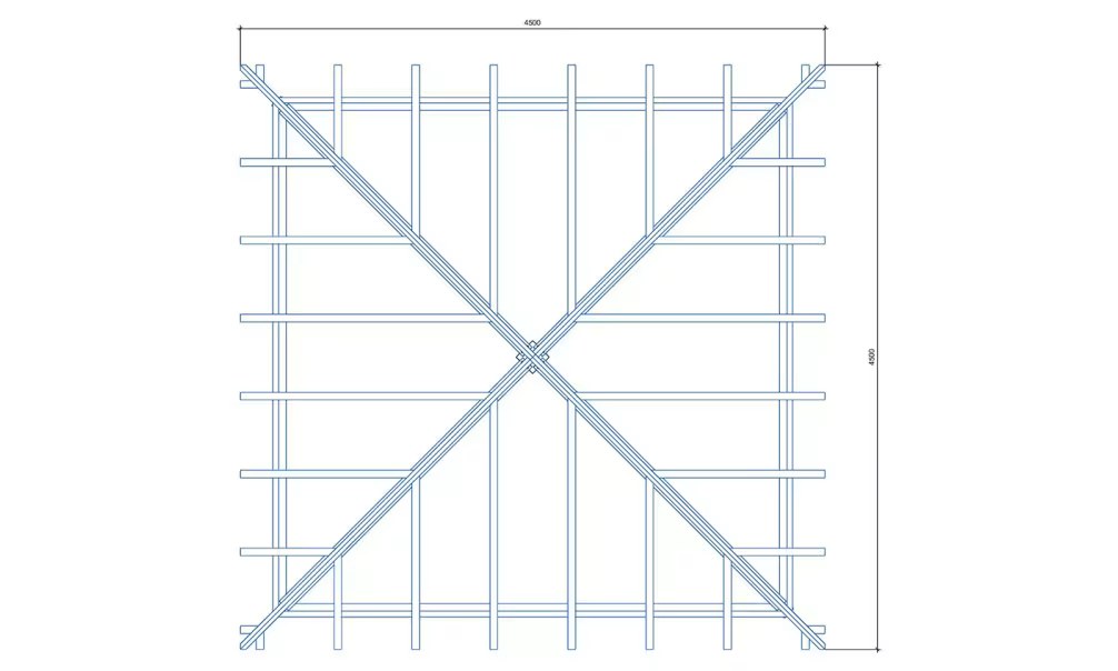 Pergola Le Mans 16 – 20,25 m² nicht überdacht – Bild 3