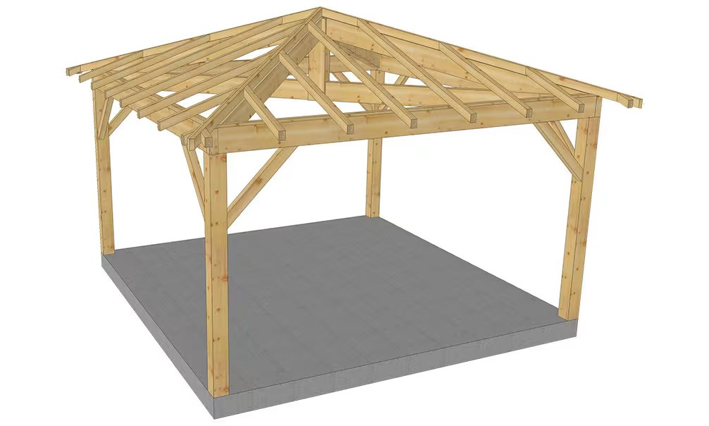 Pergola Le Mans 16 – 20,25 m² nicht überdacht – Bild 4