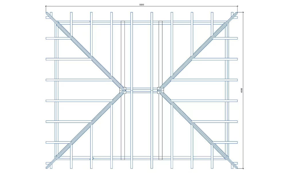 Pergola Le Mans 20 – 24,75 m² nicht überdacht – Bild 2