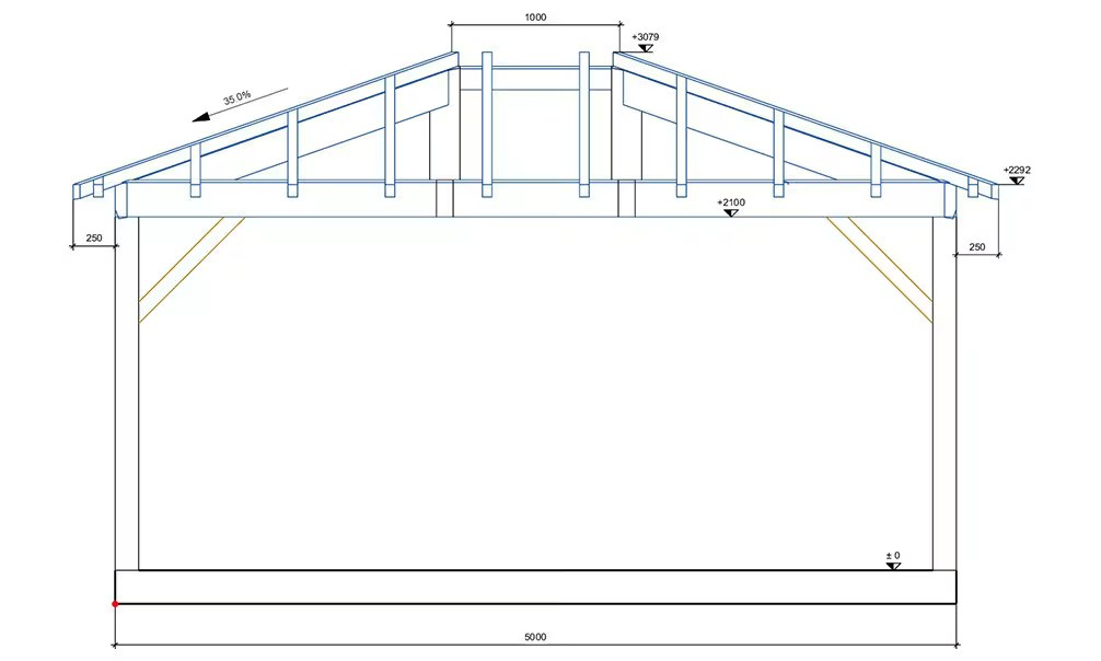 Pergola Le Mans 20 – 24,75 m² nicht überdacht – Bild 3