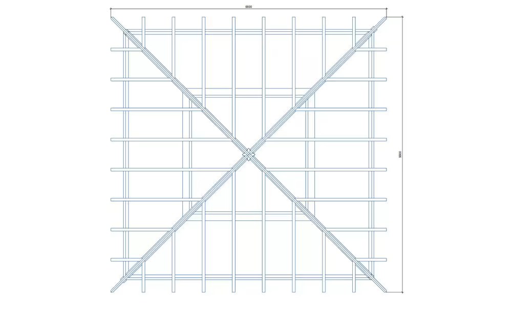 Pergola Le Mans 25 – 30,25 m² nicht überdacht – Bild 3
