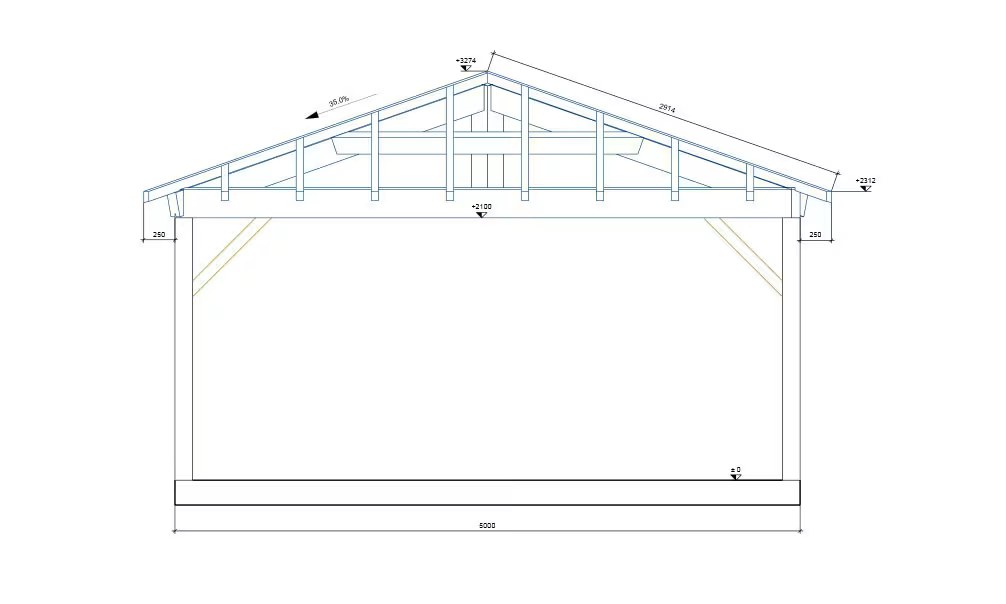 Pergola Le Mans 25 – 30,25 m² nicht überdacht – Bild 4