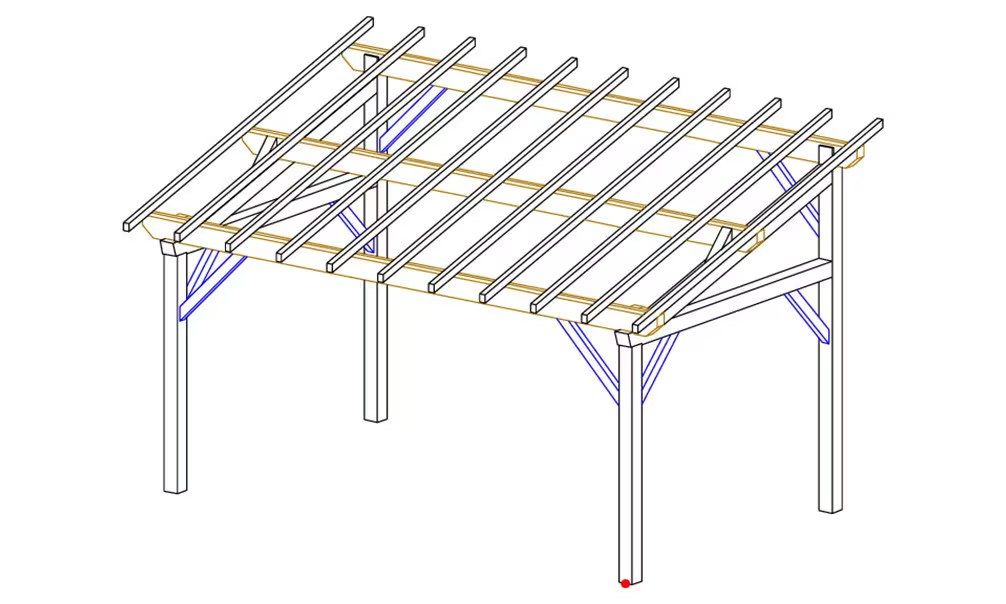 Carport 1 Fahrzeug Le Havre 15 – 19.25 m² nicht überdacht – Bild 5