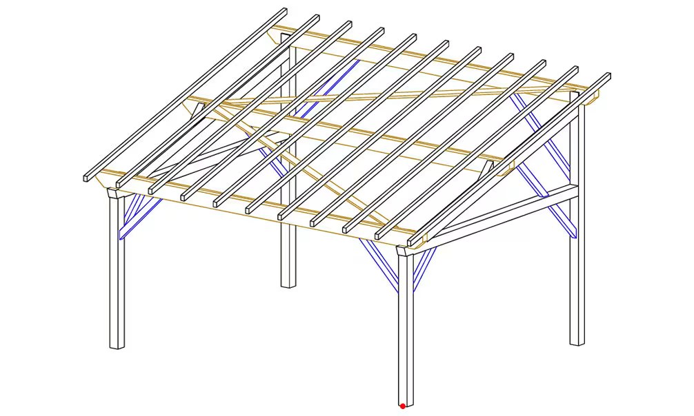 Doppelcarport Le Havre 20 – 24.75 m² nicht überdacht – Bild 5
