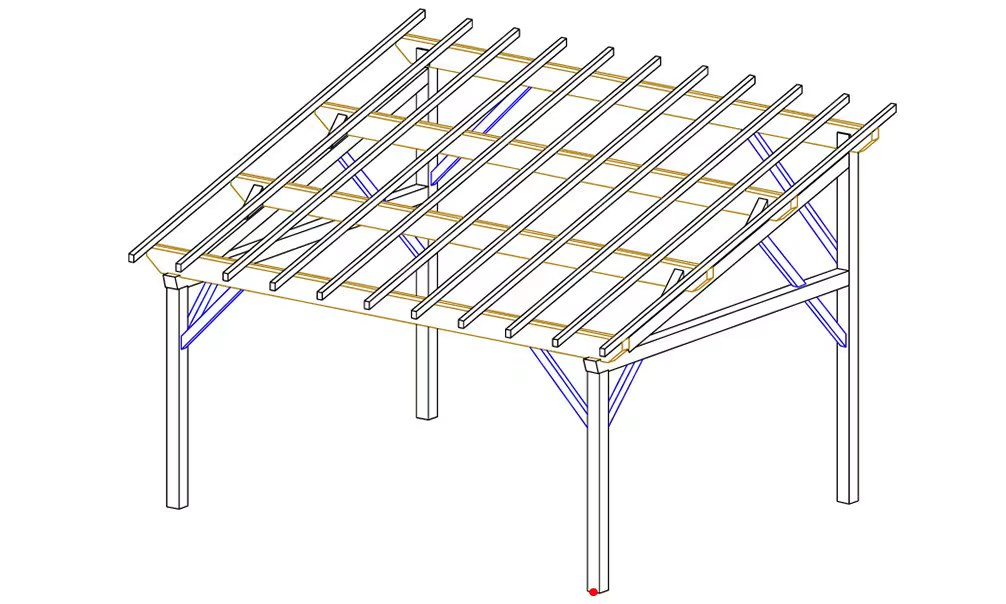 Doppelcarport Le Havre 24 – 29.25 m² nicht überdacht – Bild 2