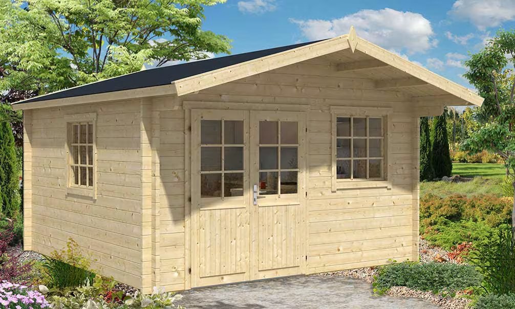 Gartenhaus Ramatuelle 44 mm ohne Bodenbelag – 13,78m² Innenraum