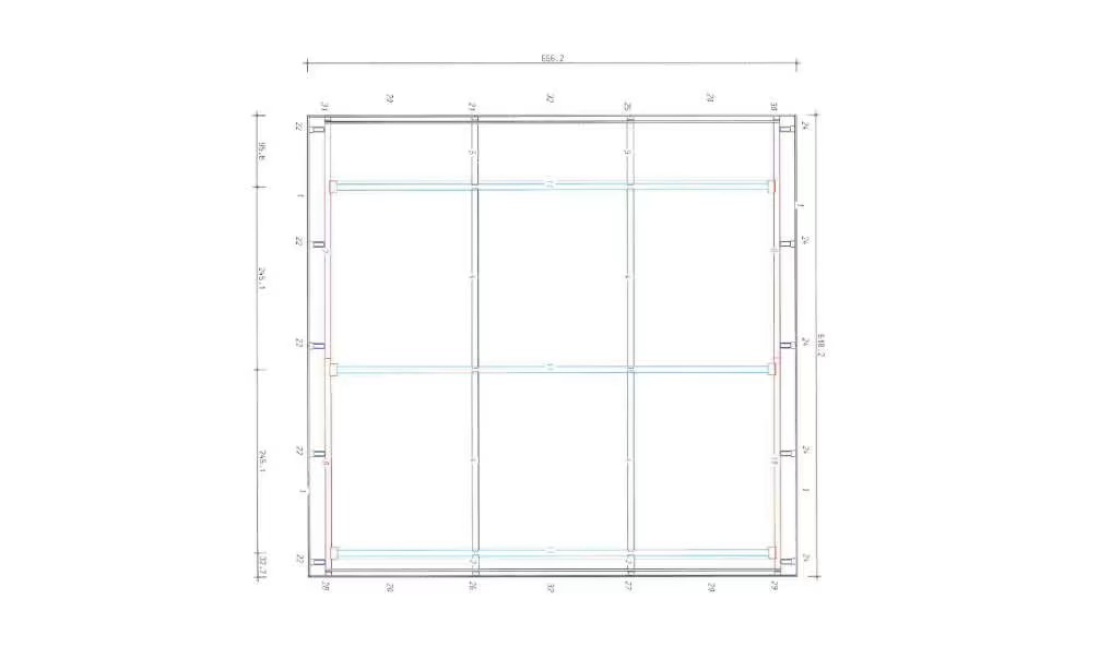 Carport 2 Fahrzeuge Bréhat Flachdach doppelt – 40,8m² überdacht – Bild 3