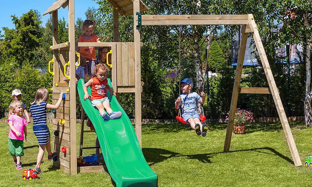 Kletterturm für Kinder aus druckimprägniertem Holz CAROL 2 Fungoo – Bild 2