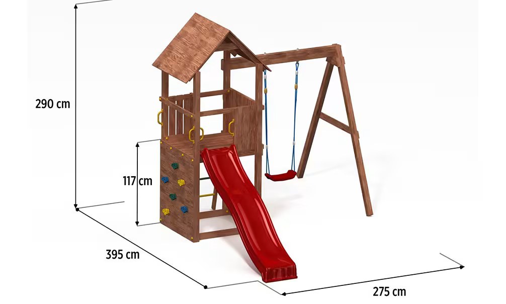 Kletterturm für Kinder aus druckimprägniertem Holz CAROL 2 Fungoo – Bild 3