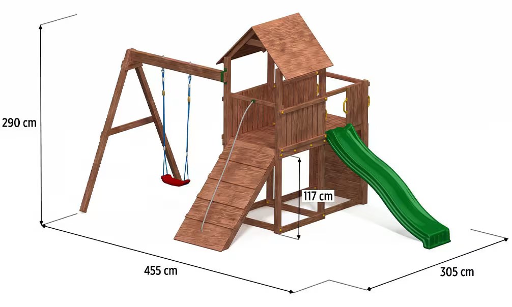 Spielturm für Kinder aus autoklaviertem Holz CAROL 3 Fungoo – Bild 3