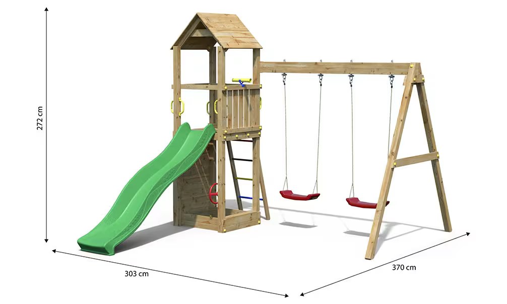 Spielturm für Kinder aus autoklaviertem Holz Flappi Fungoo – Bild 2