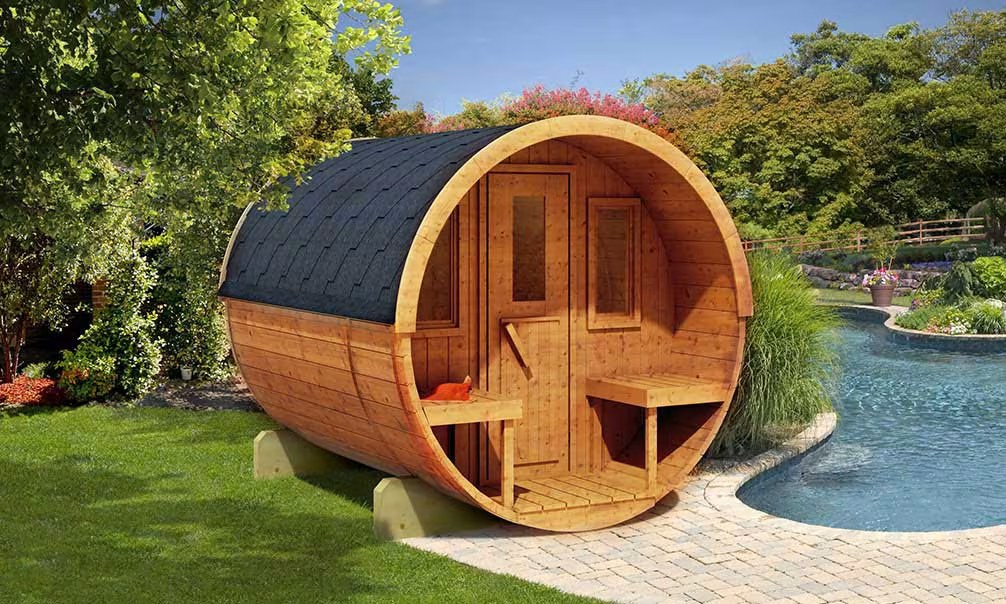 Fass-Sauna 250, Fass-Sauna 2,5 x 2,05m, Außen-Sauna