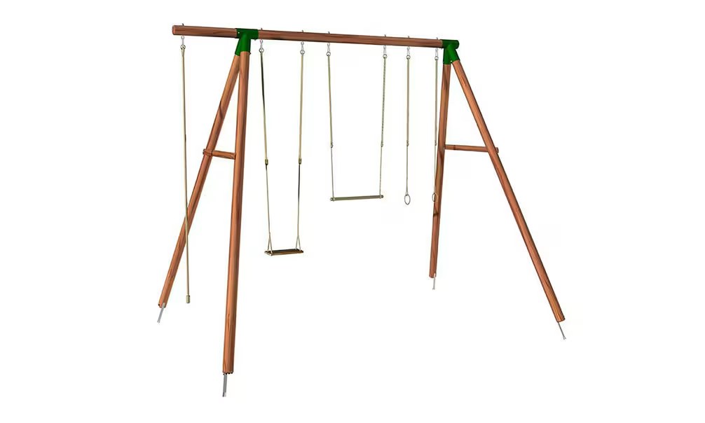 Klettergerüst für Kinder aus autoklaviertem Holz Galdar - 4 Geräte