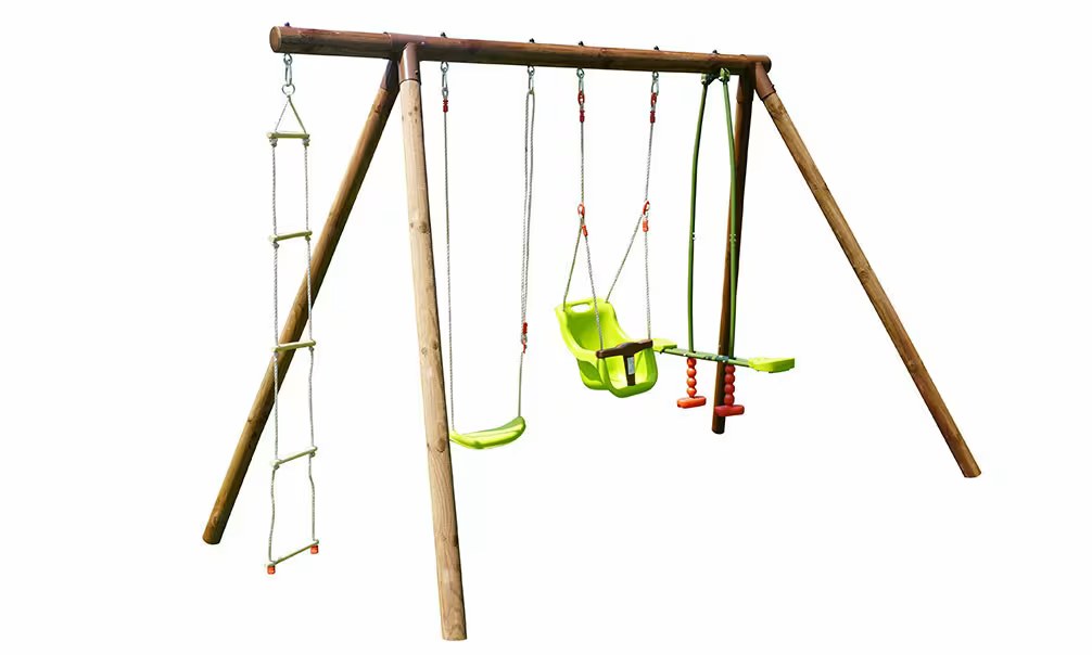 Klettergerüst für Kinder aus autoklaviertem Holz Suzon - 4 Geräte