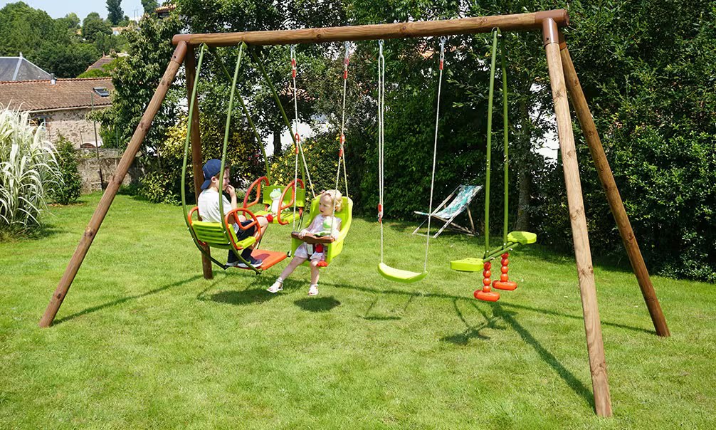 Klettergerüst für 6 Kinder aus autoklaviertem Holz Suzanne – 4 Geräte – Bild 2