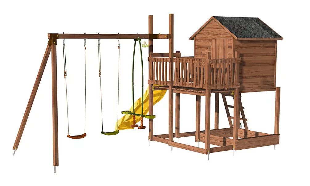 Kletterturm für Kinder aus druckimprägniertem Holz Tenerife
