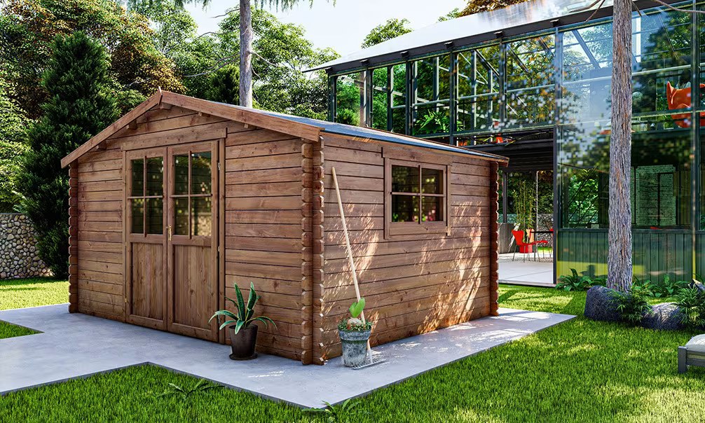 Gartenhaus kesseldruckimprägniert Marmande 12 Stärke 28mm 380×280 cm