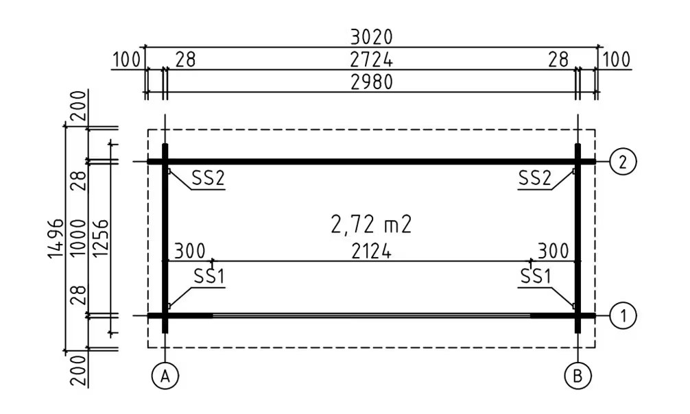 Holz-Brennholzunterstand kesseldruckimprägniert Kimbolton 28mm – 2,72 m² Innenraum – Bild 2