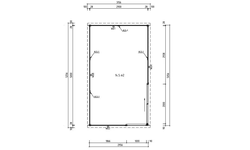 Holz-Poolhaus – Poolüberdachung Baléo 4 Ep 28 mm – 14,50 m² Innenraum – Bild 2