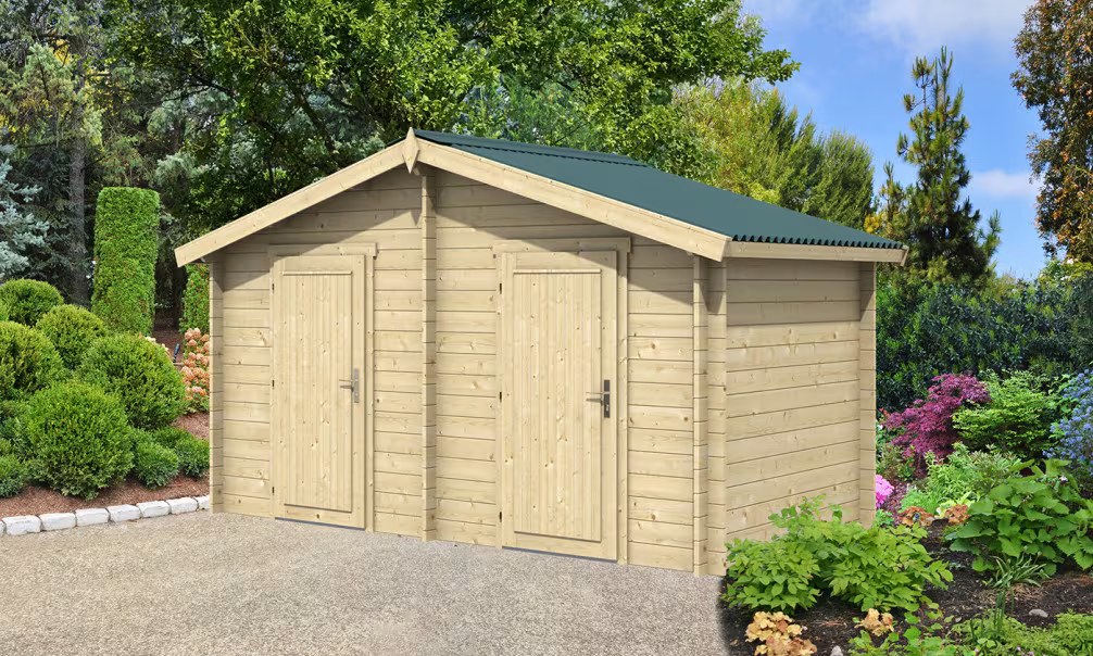 Gartenhaus OUVRIER 2 34mm - 8m² Innenraum 227x430 cm 34mm