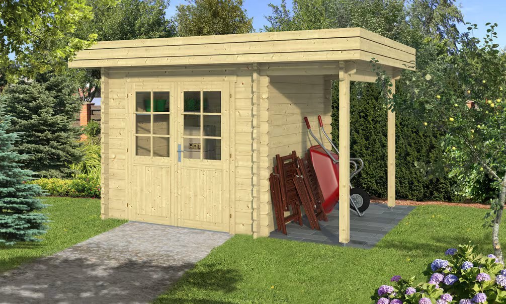 Gartenhaus ROCHEFORT 34mm – 4,98m² Innenraum 230×230 cm