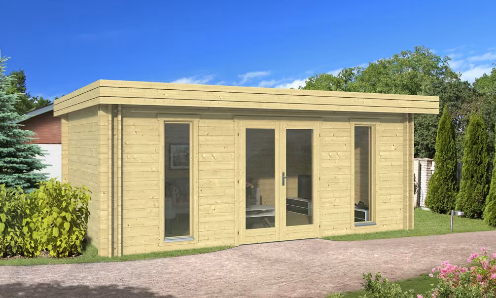 Gartenhaus GRAND CANNES B 34-100-34mm – 17,37m² Innenraum