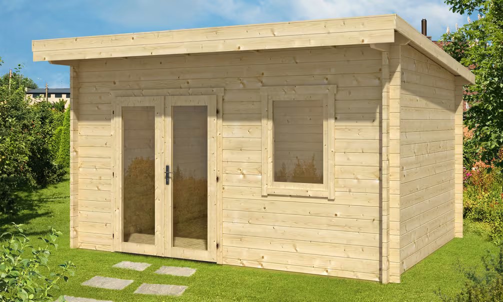 Gartenhaus NÎMES 44mm ohne Fußboden – 12m² Innenraum – Bild 3
